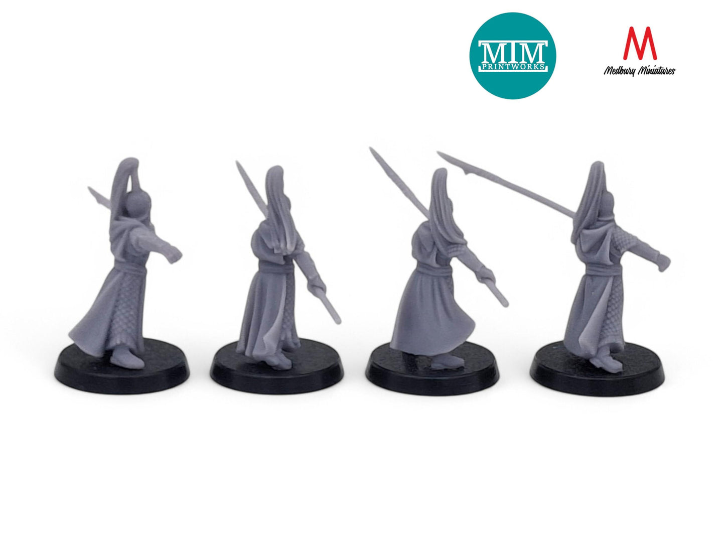 Wood Elven Guards with Pikes (Combat Poses)