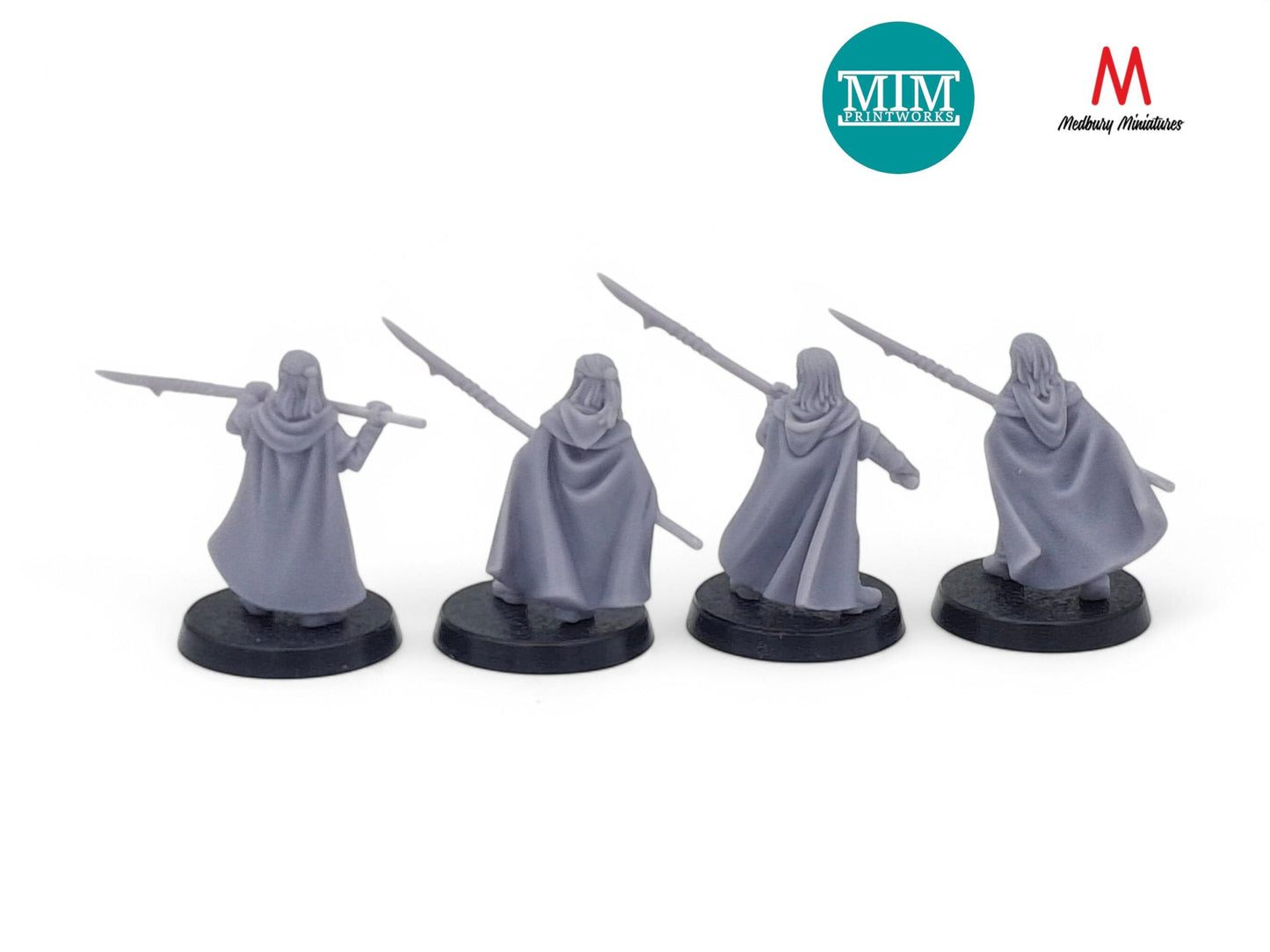 Elven Militia Spearmen (Combat Poses)