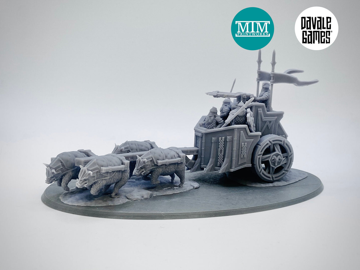 Silver Goat Dwarven Chariot