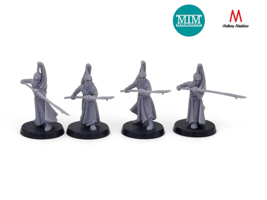 Wood Elven Guards with Pikes (Combat Poses)