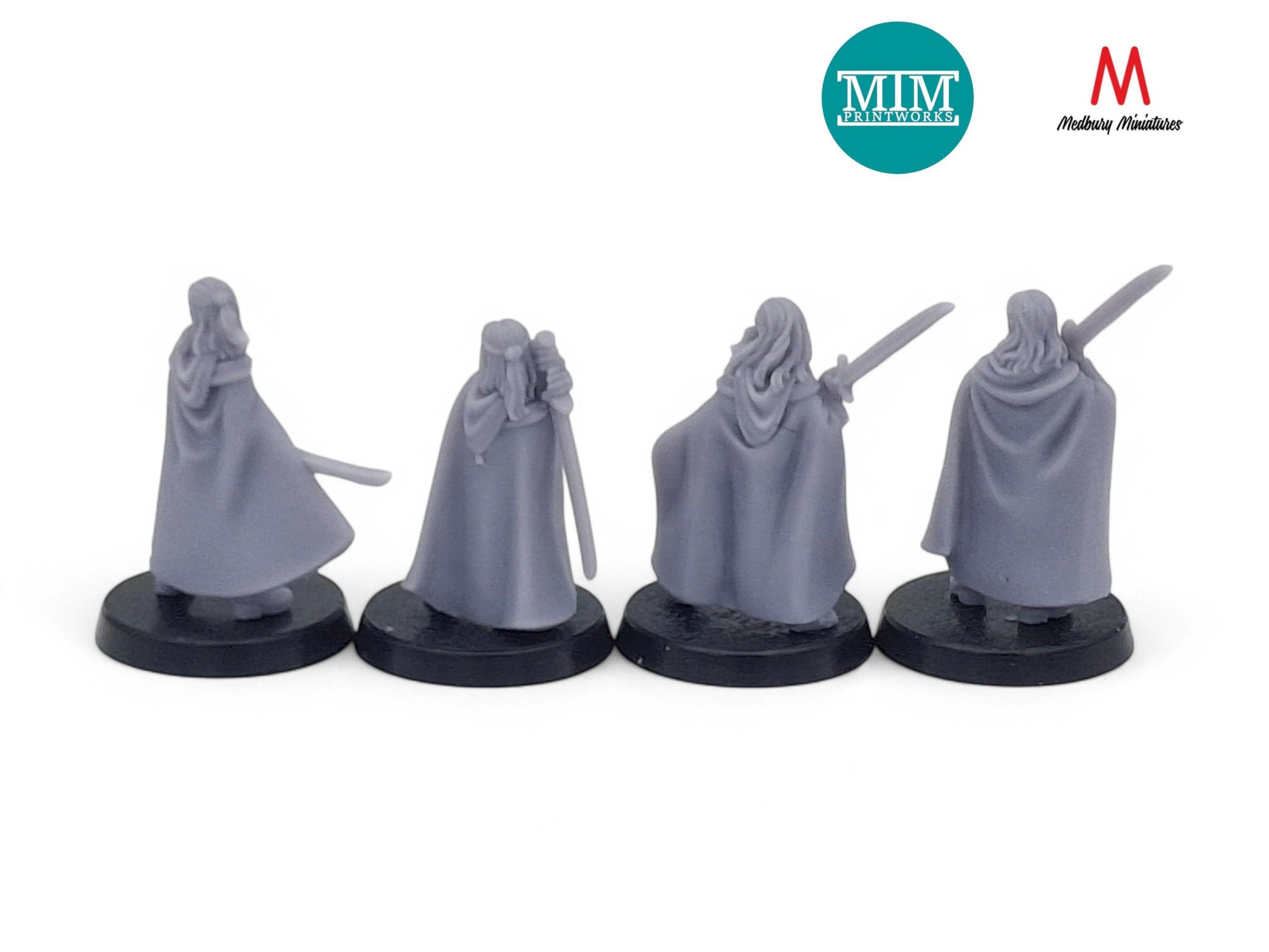 Elven Militia Swordsmen (Combat Poses)
