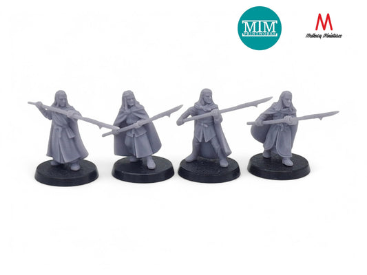 Elven Militia Spearmen (Combat Poses)