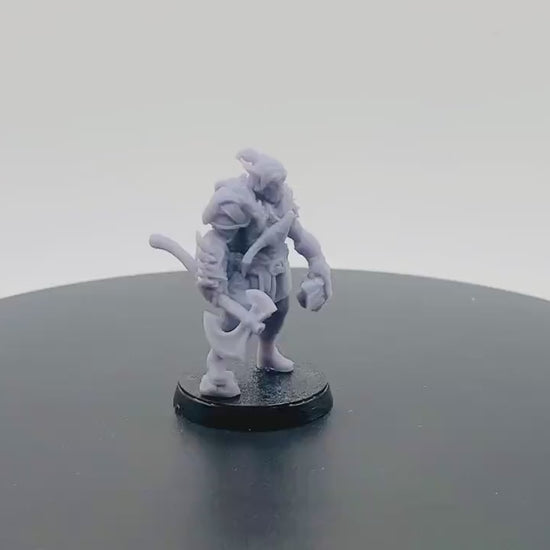 Male Shifter Tundra Barbarian | Tabletop RPG Miniature | D&D | Roleplaying