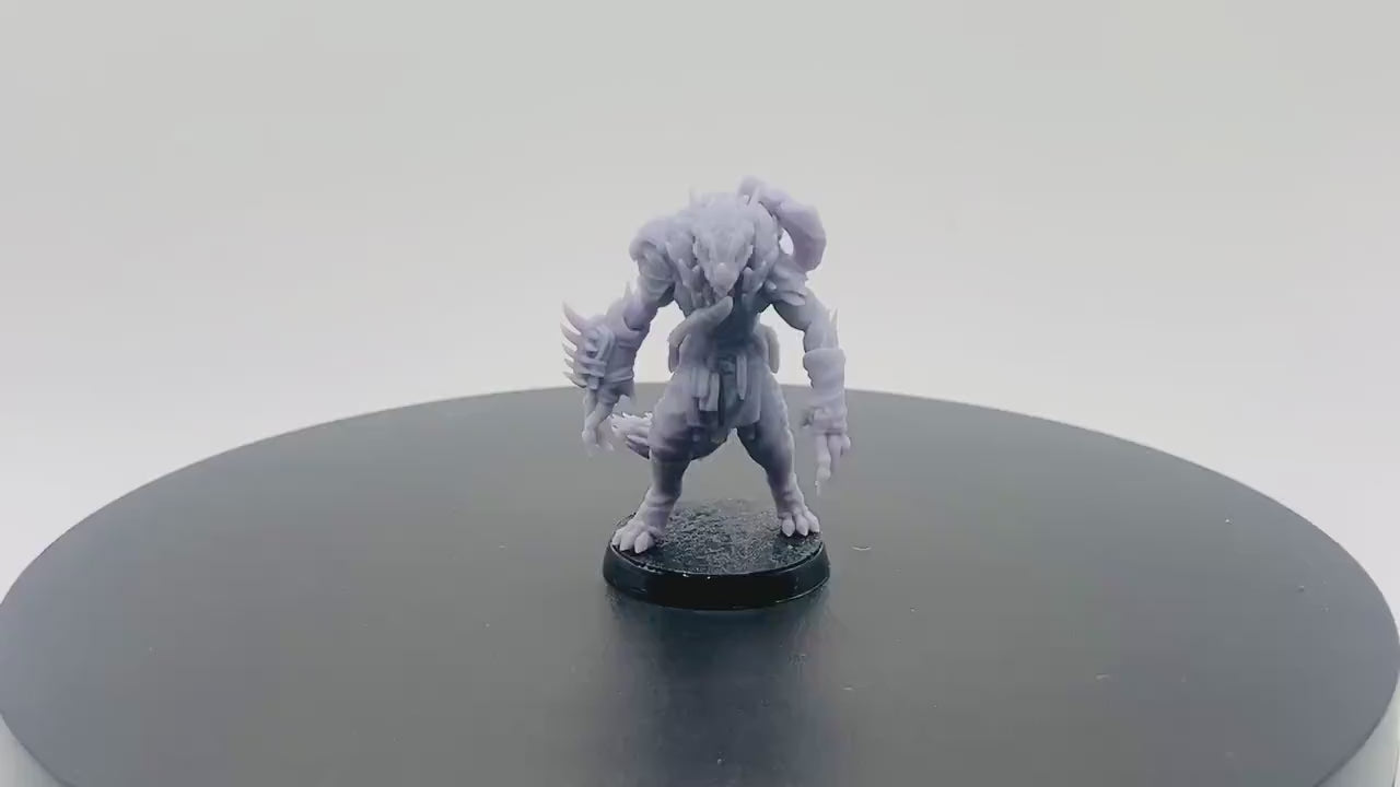 Male Shifter Tundra Barbarian Shifted | Tabletop RPG Miniature | D&D | Roleplaying