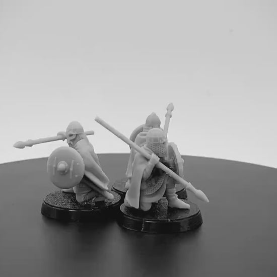 Kneeling Vendel Warriors with Spears