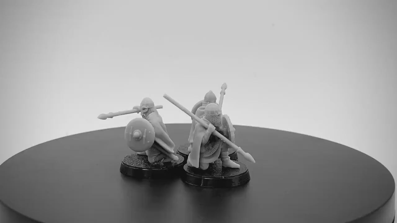 Kneeling Vendel Warriors with Spears
