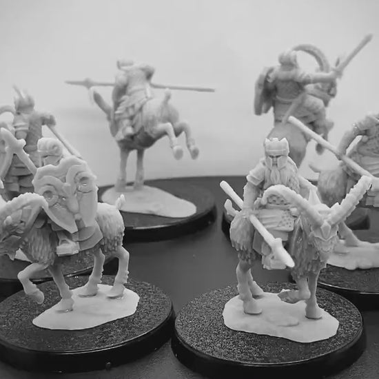 Silver Goat Dwarven Goat Riders