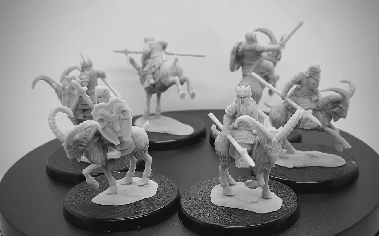 Silver Goat Dwarven Goat Riders