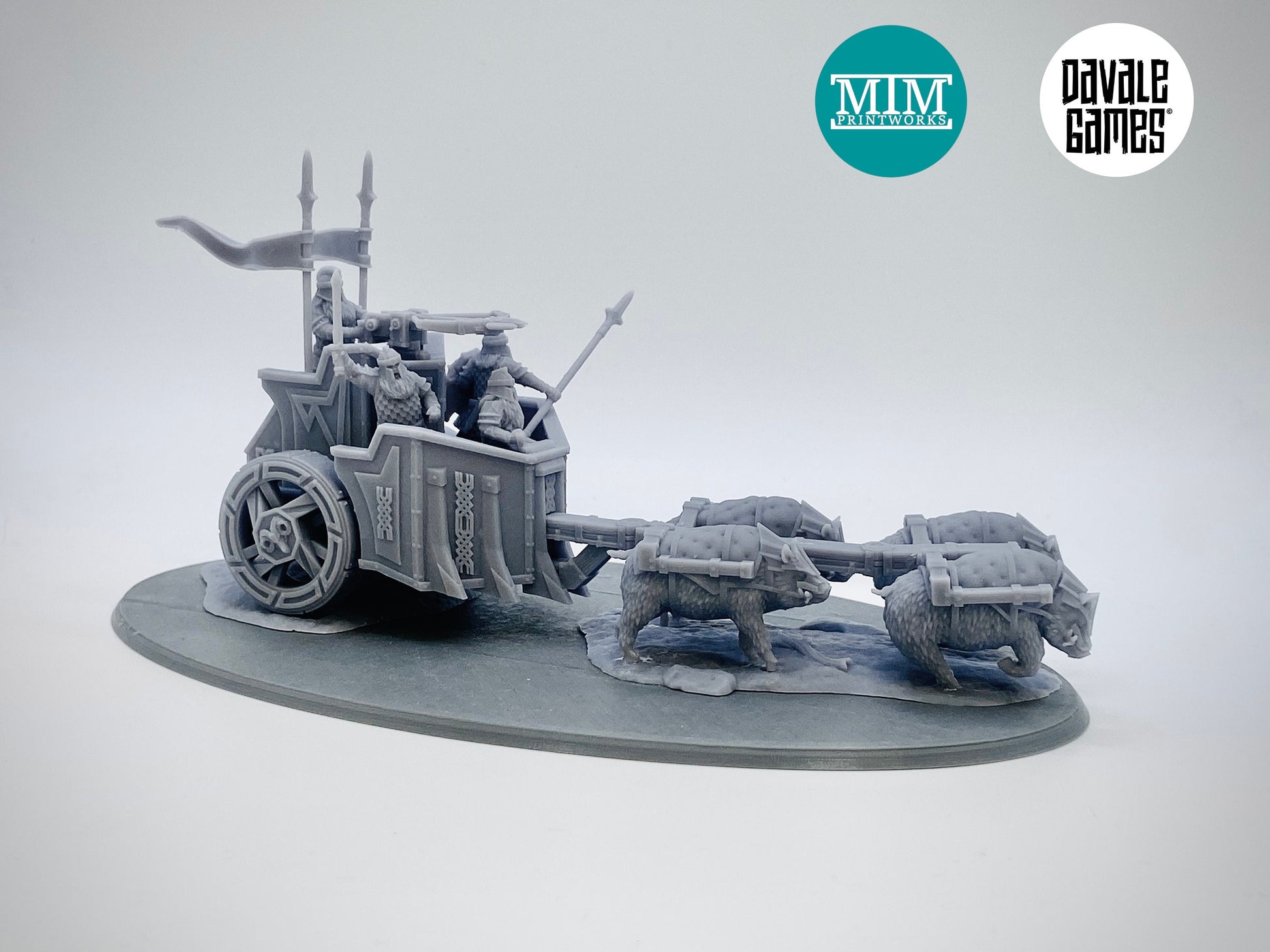 Silver Goat Dwarven Chariot