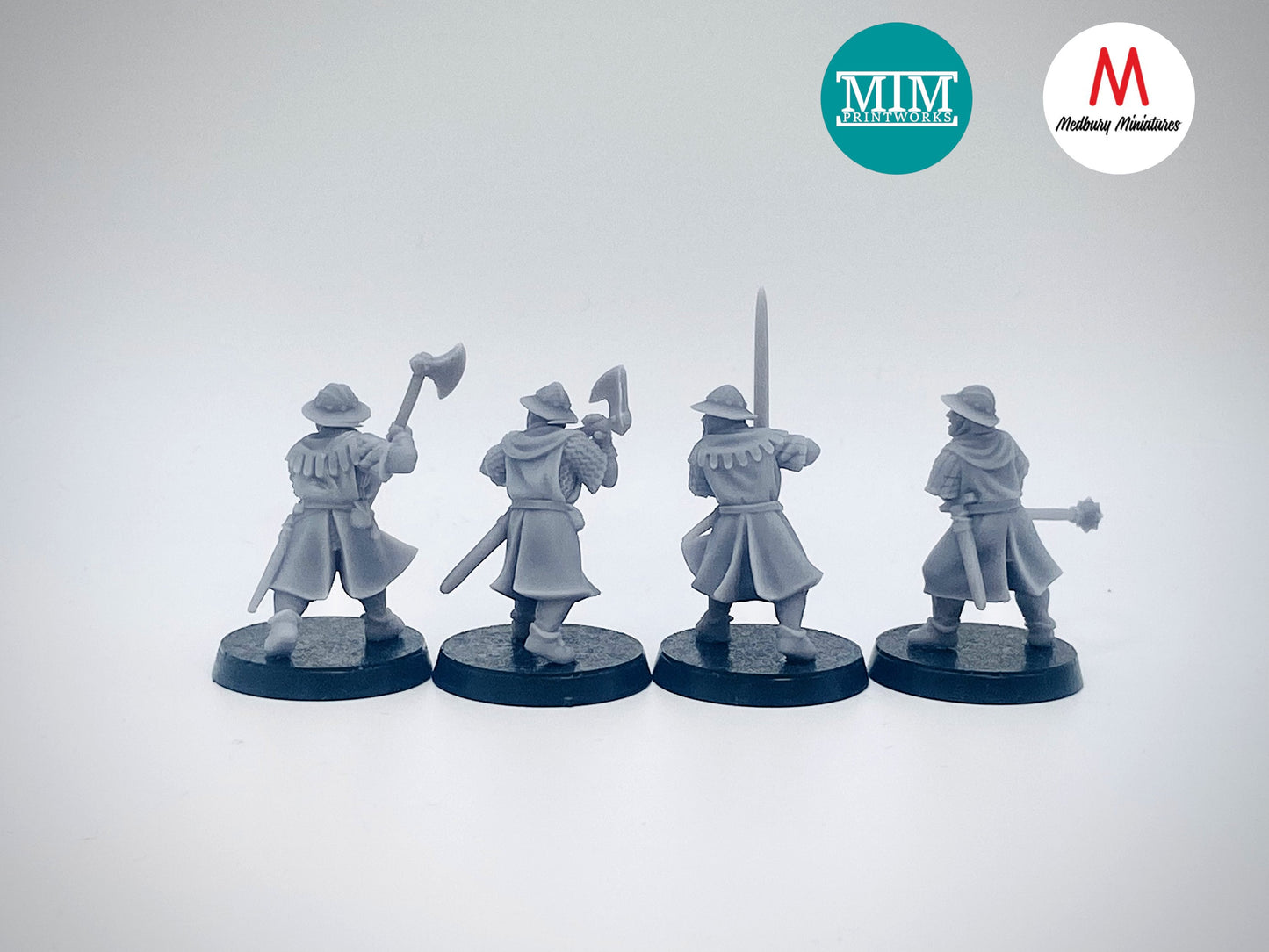 14th Century Men at Arms with Two Handed Weapons