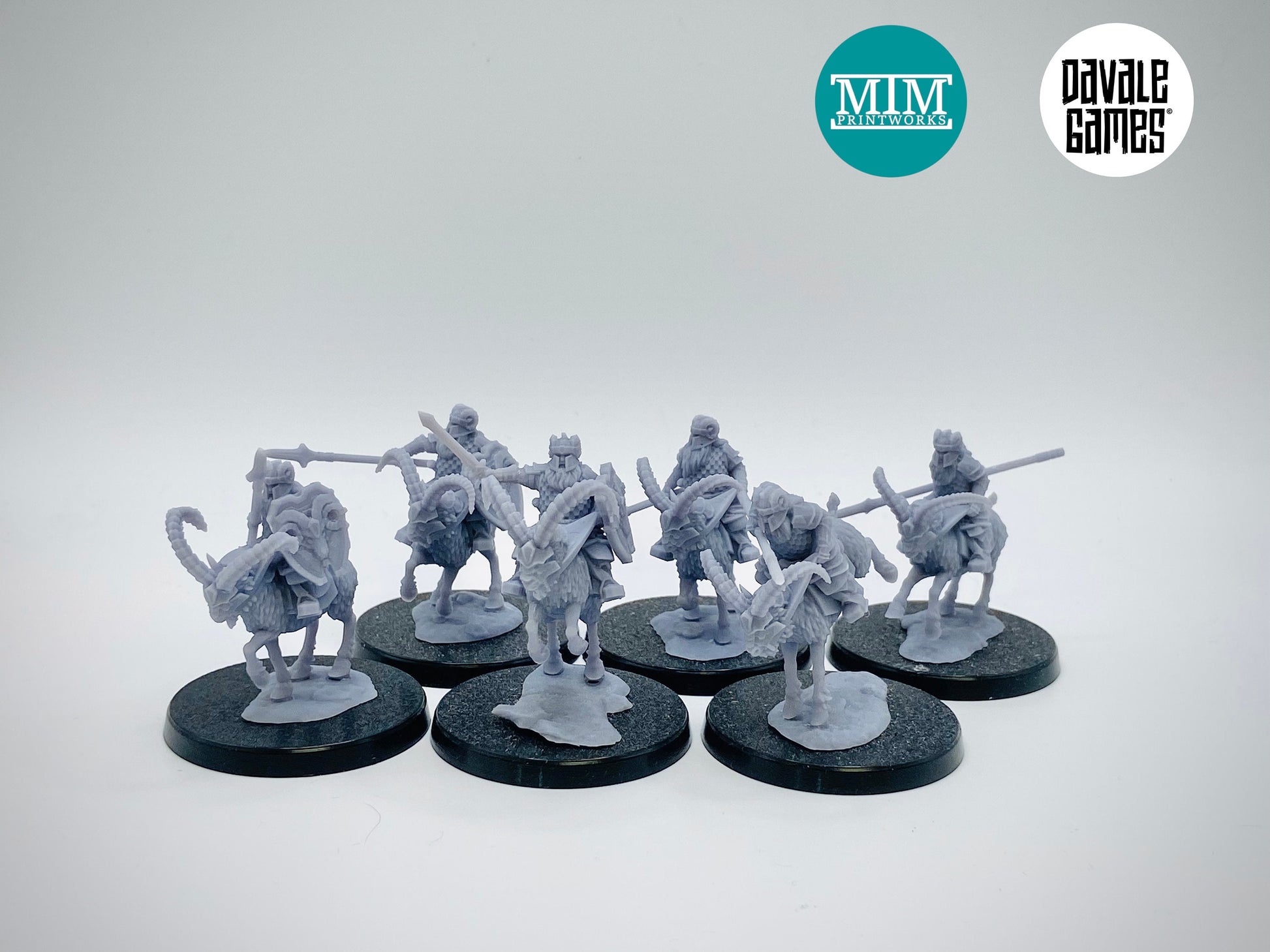 Silver Goat Dwarven Goat Riders