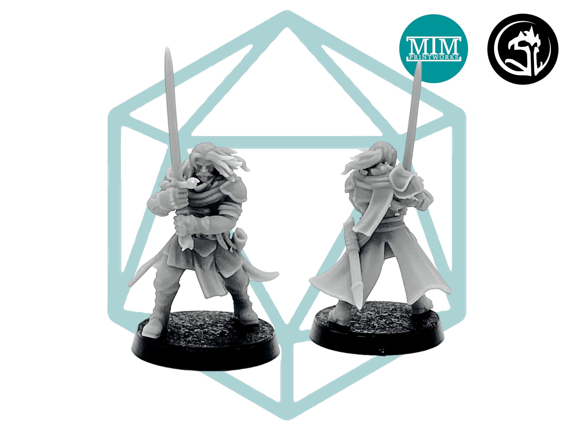 Seasoned Human Warrior | Tabletop RPG Miniature | D&D | Roleplaying