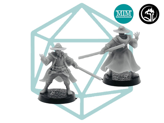Male Human Mage with Staff | Tabletop RPG Miniature | D&D | Roleplaying